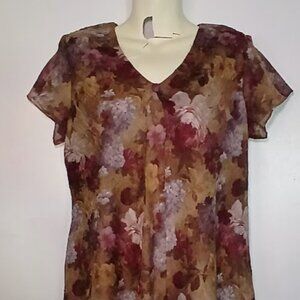 Jessica Howard Floral Midi Dress Size 12P